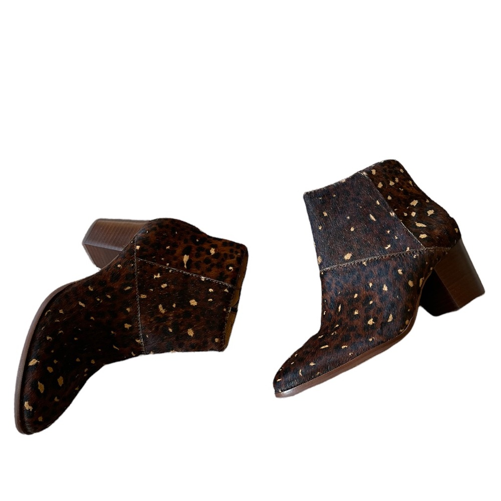 NEW MADEWELL The Rosie Ankle Boot In Rich Brown Multi Calf Hair - Picture 3 of 6